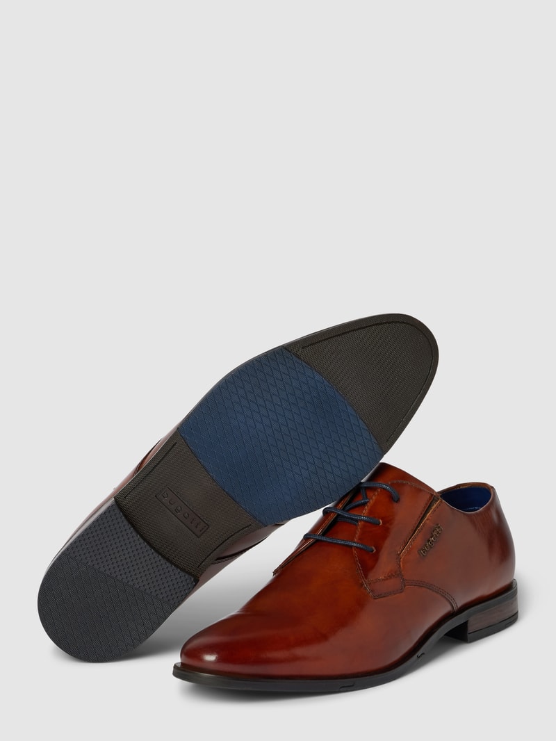 Derby-Schuhe aus echtem Leder Modell 'GAPO' in cognac