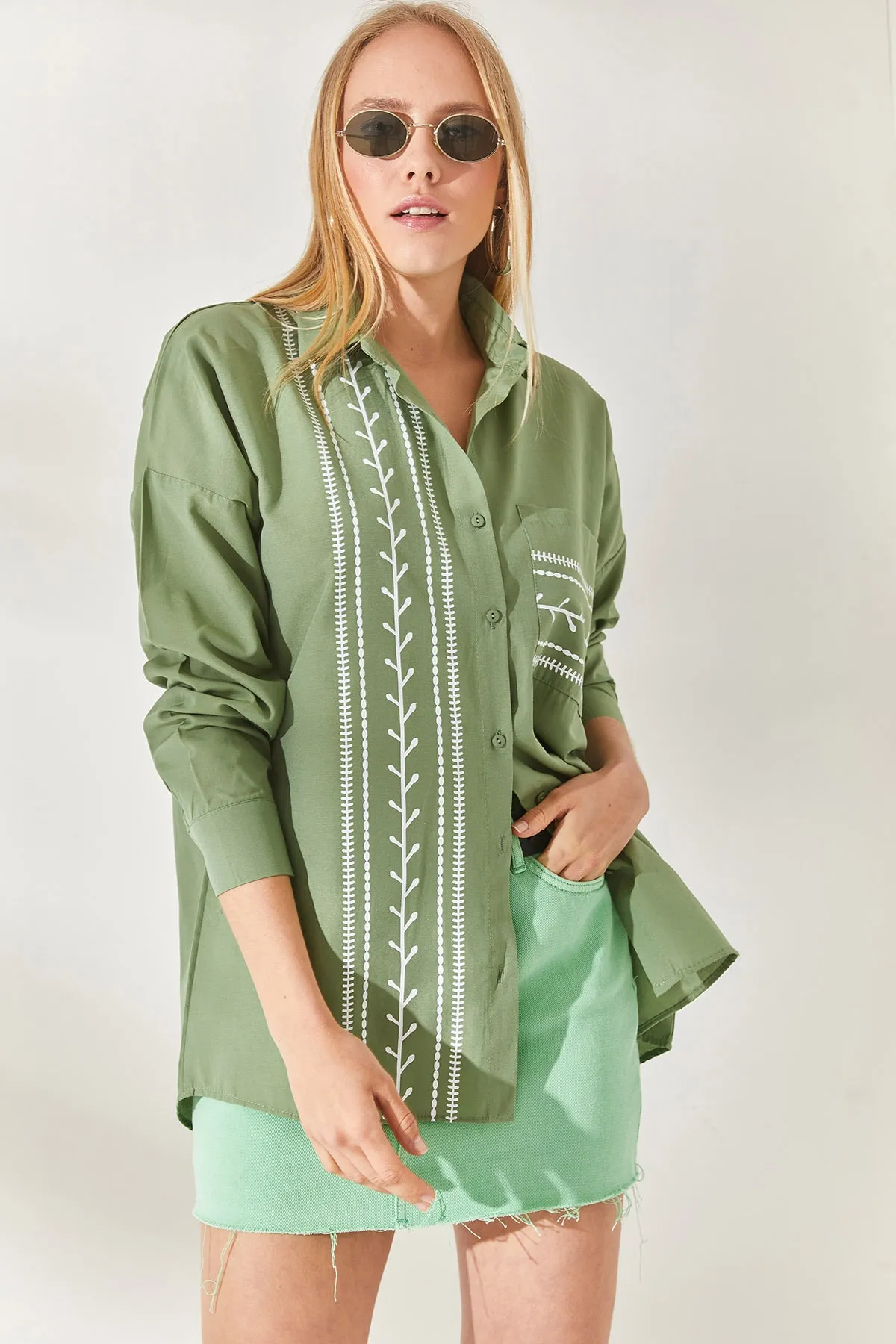 Olalook  Hemd - Grün - Relaxed Fit