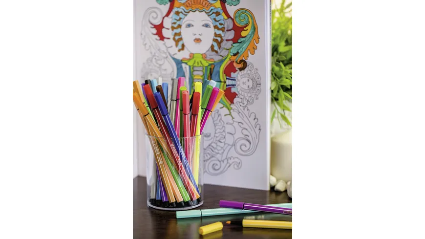 STABILO® Premium-Fasermaler - STABILO Pen 68 - 10er Pack - mit 10 verschiedenen Farben sortiert