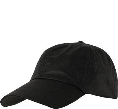 Barbour, Cap, Baumwolle gewachst, schwarz