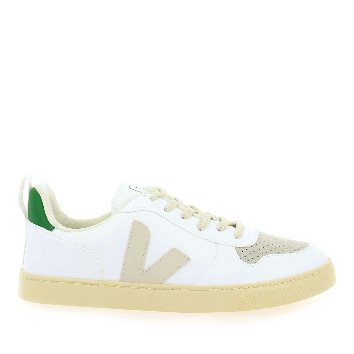 Veja  SMALL V-10 LACE - blanc vert