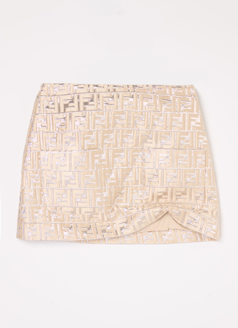 Fendi  Rok in zijdeblend met logo