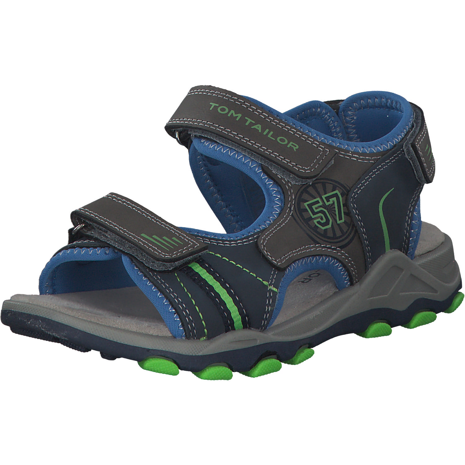 Tom Tailor 1171102, Sandalen (Kinder), Kinder, Grau (grey-navy-royal)