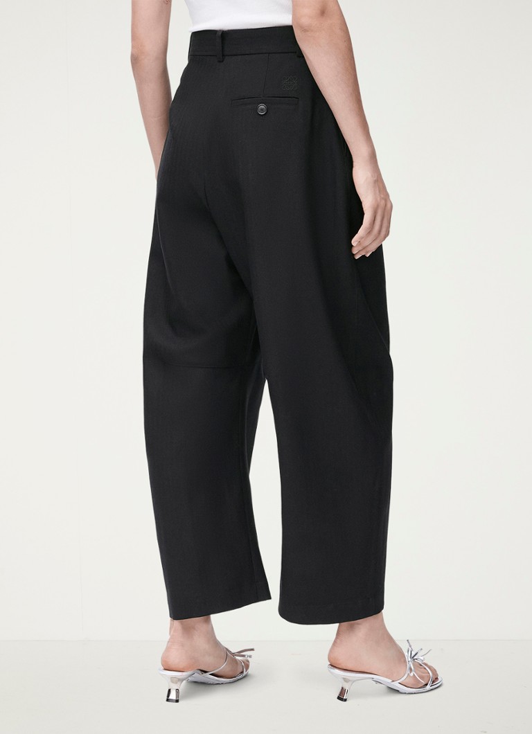 Pantaloni LOEWE din lână cu talie medie și croială lată