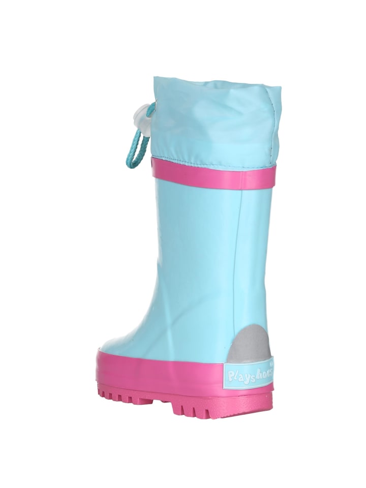 Playshoes Gummistiefel Basic gefüttert in Türkis günstig kaufen