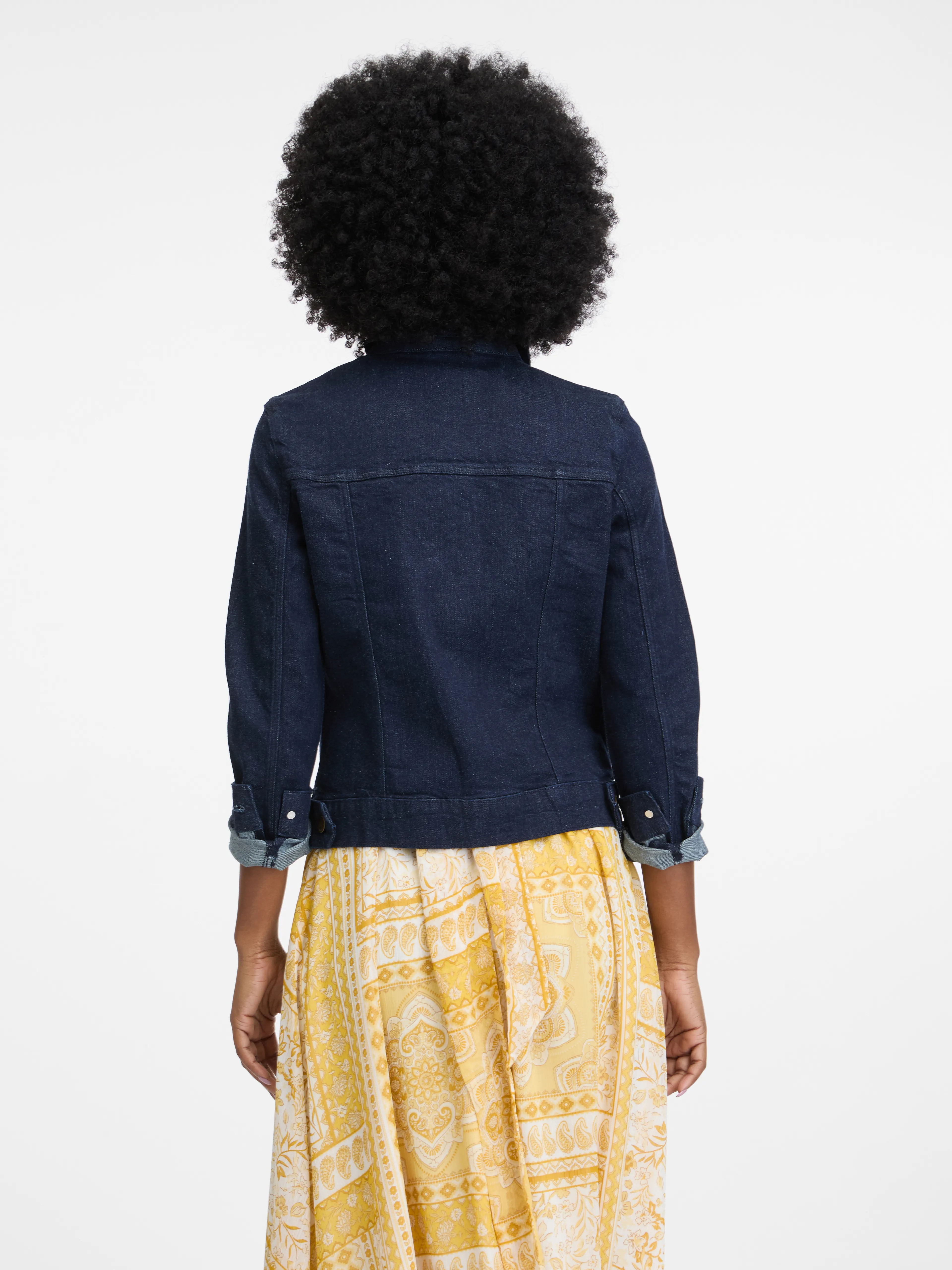 Dunkelblaue Damen-Jeansjacke ORSAY