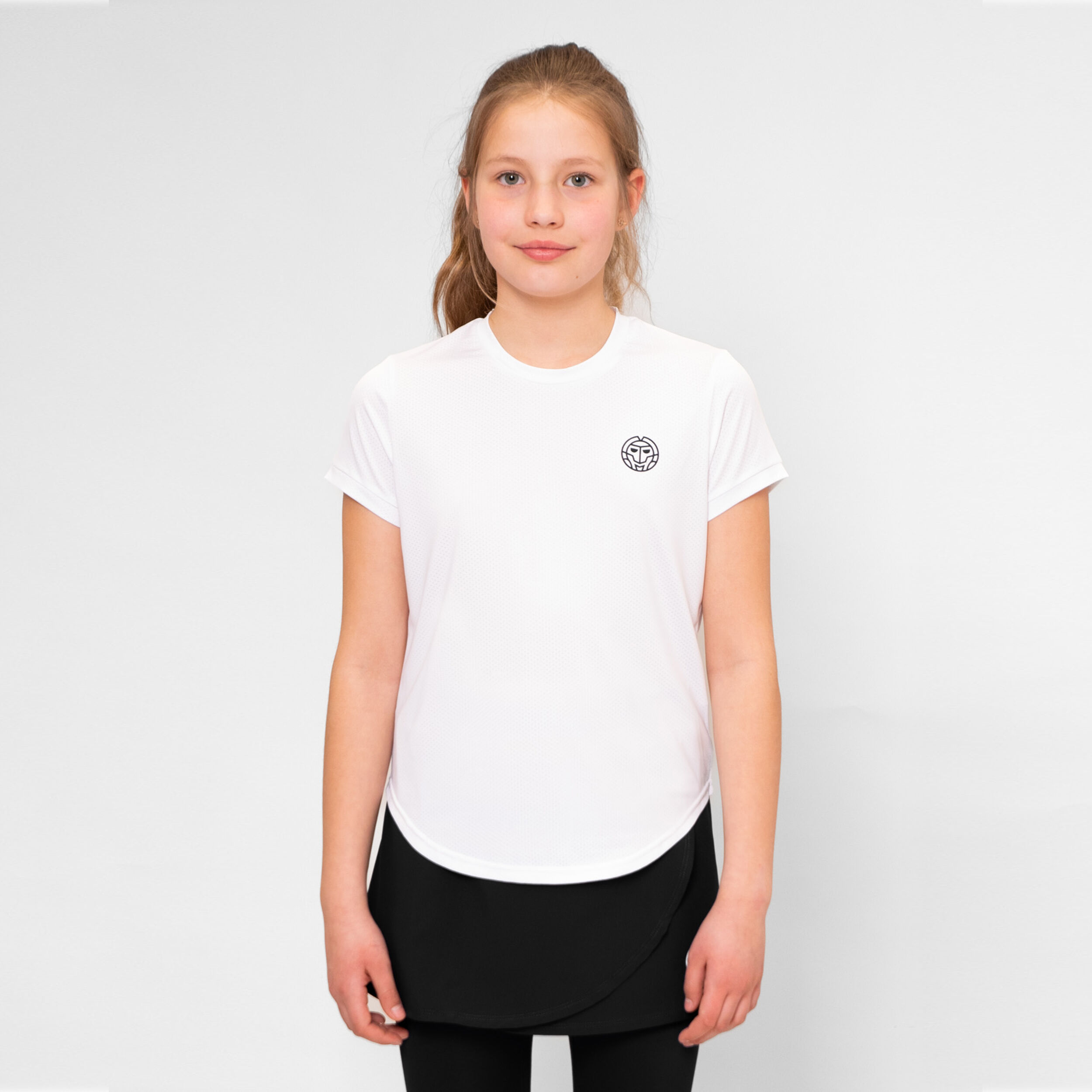 Crew T-Shirt Mädchen - Weiß