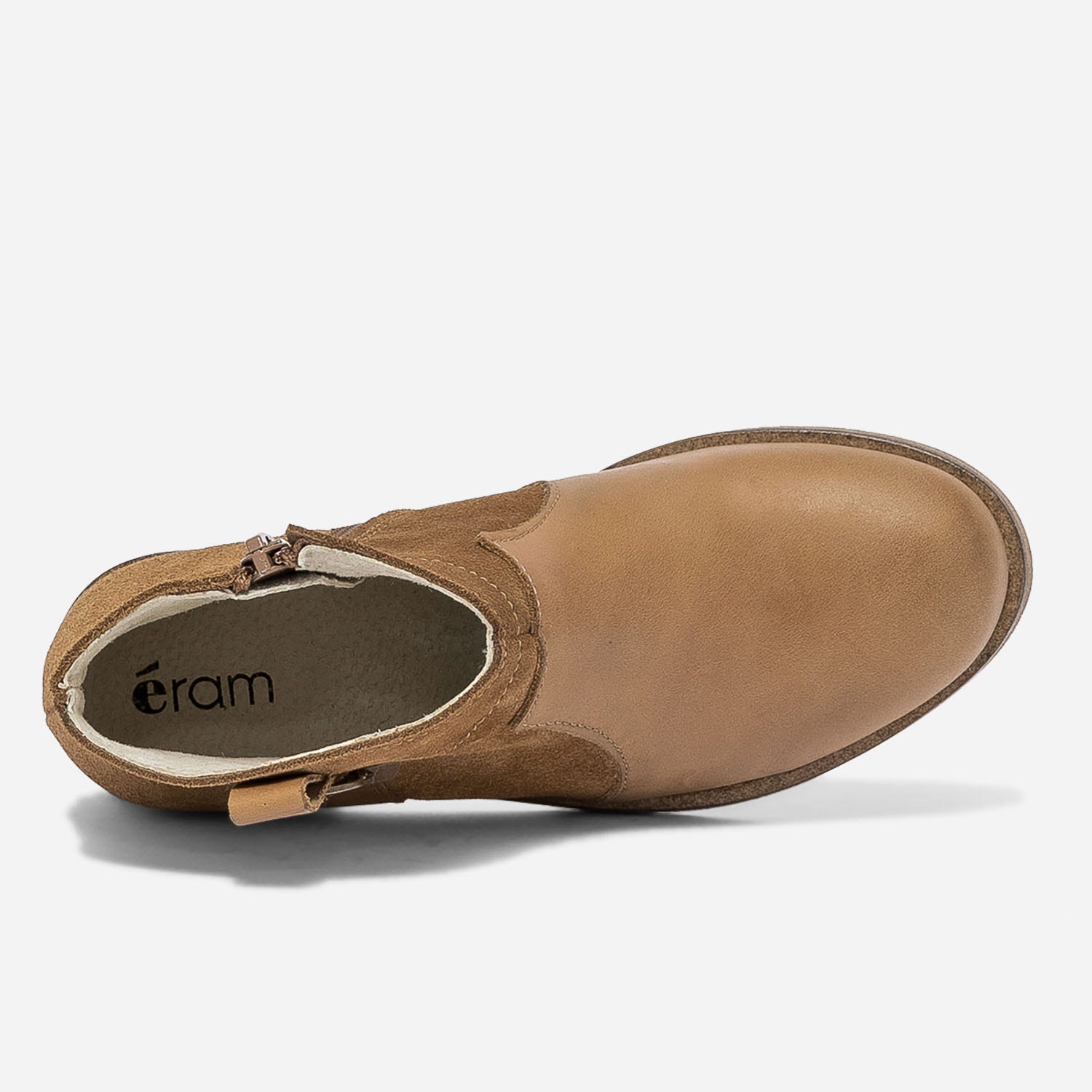 Boots camel bi matière décor attrape-rêve