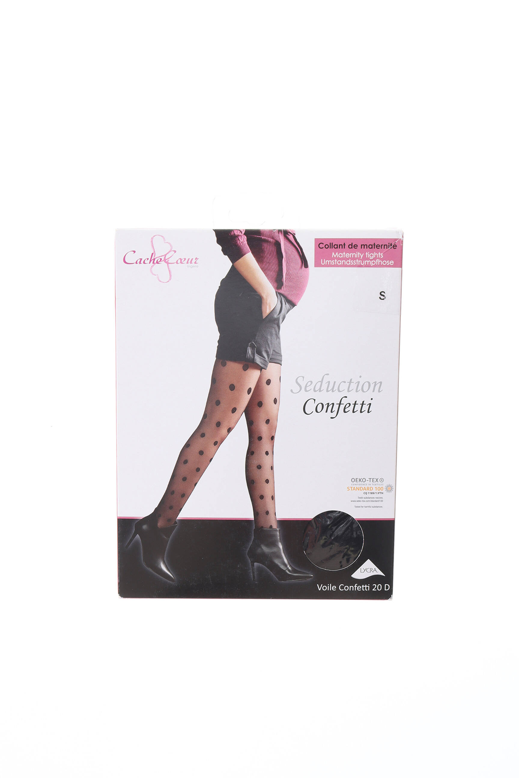 Cache Coeur Lingerie Maternite Femme couleur noir