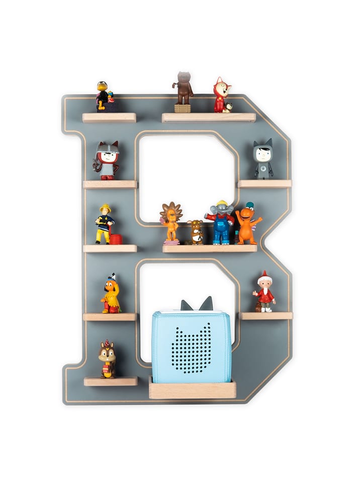 BOARTI Holz Regal Buchstabe B für Toniebox Tonies Figuren in Grau günstig kaufen onesize