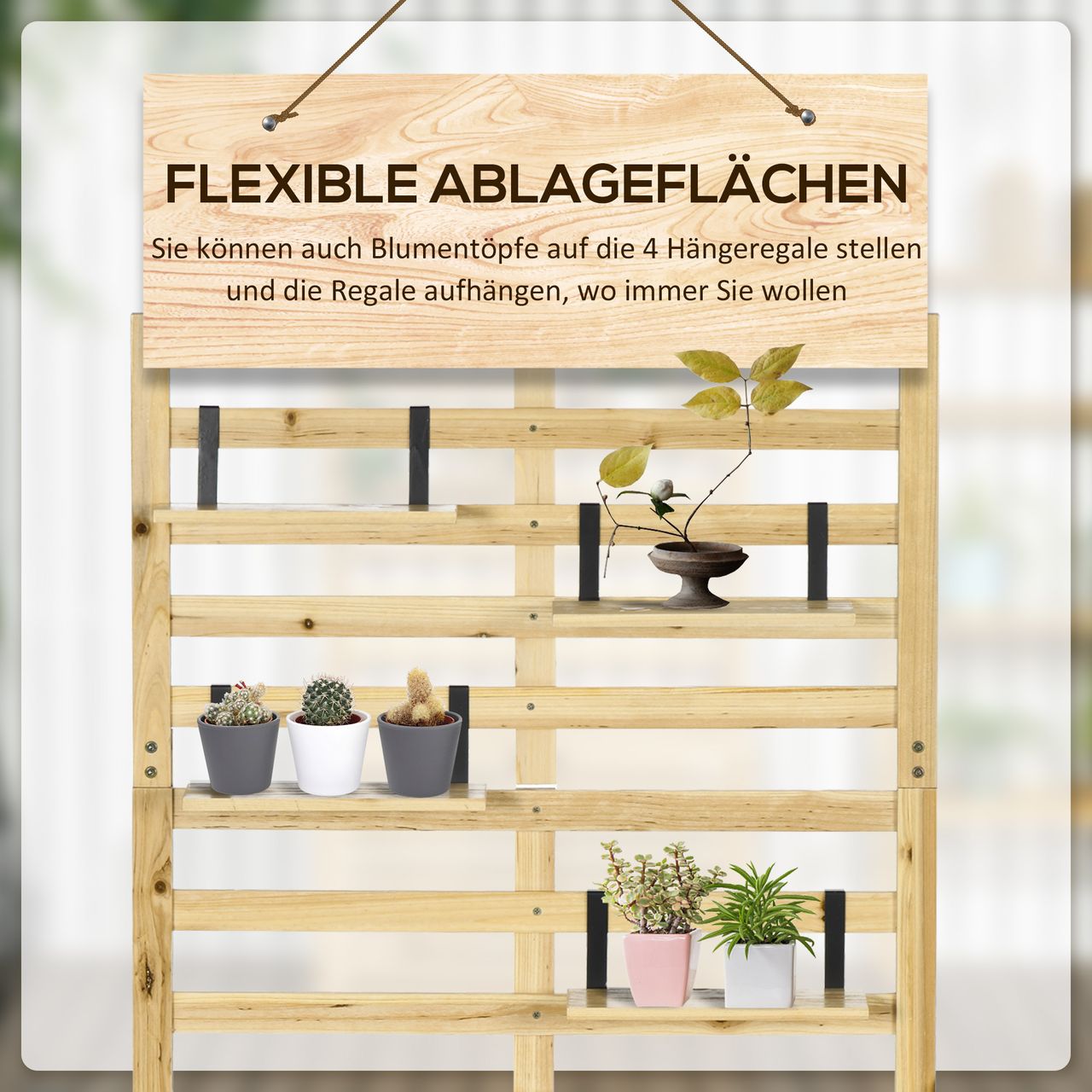 Outsunny Aufbewahrungsbox, Gartentruhe mit Rankhilfe