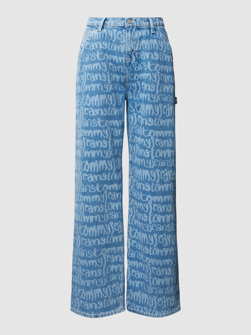 Jeans mit Logo-Muster Modell 'DAISY' in jeans