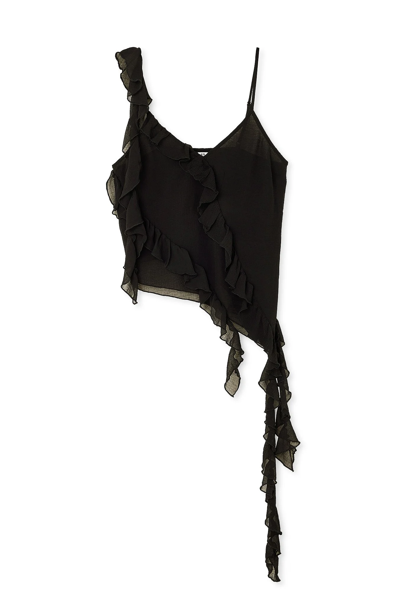 Chiffon-Singlet mit Rüschendetail