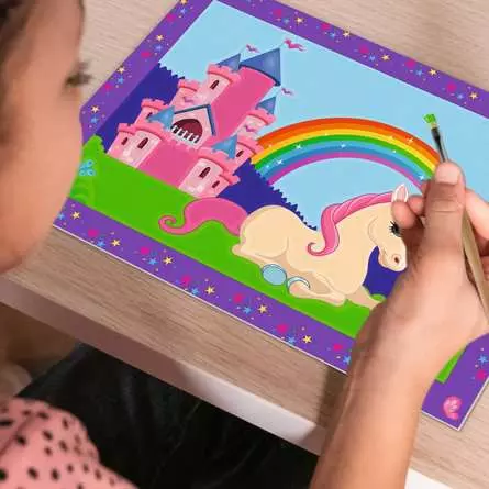 CreArt Bunte Einhornwelt - Malen nach Zahlen für Kinder ab 5 Jahren