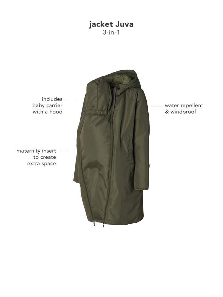 Noppies Umstandsjacke Winter Juva in Forest Night günstig kaufen XL