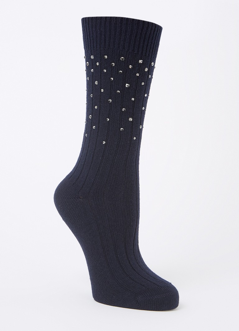 Sandro Socks in cashmere blend with rhinestones