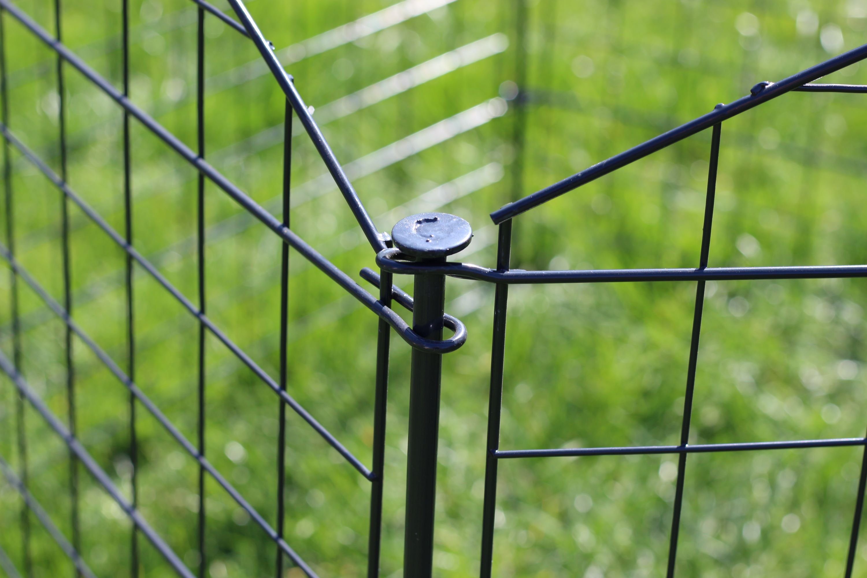 HC Garten & Freizeit Metallzaun Teichzaun Oberbogen Komplettset anthrazit 11 tlg., (Set), Beliebig erweiterbar, Stecksystem