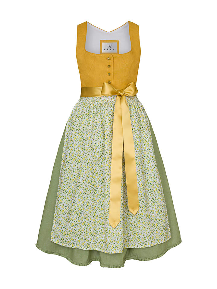Alpenfee Dirndl ''Hanne'' in Hellgrün/ Gelb günstig kaufen