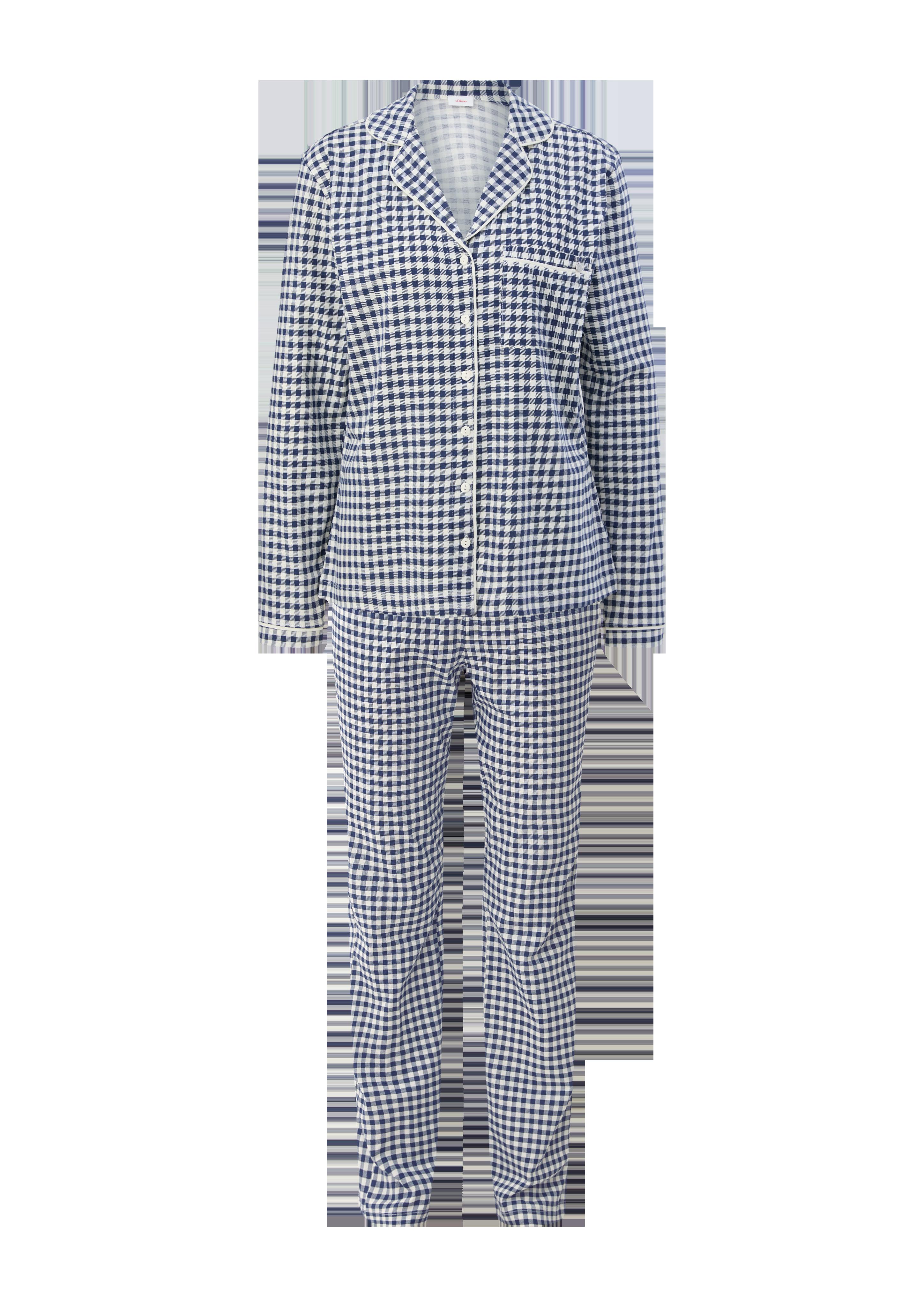 Langer Pyjama mit Vichy-Muster  6008448-5870