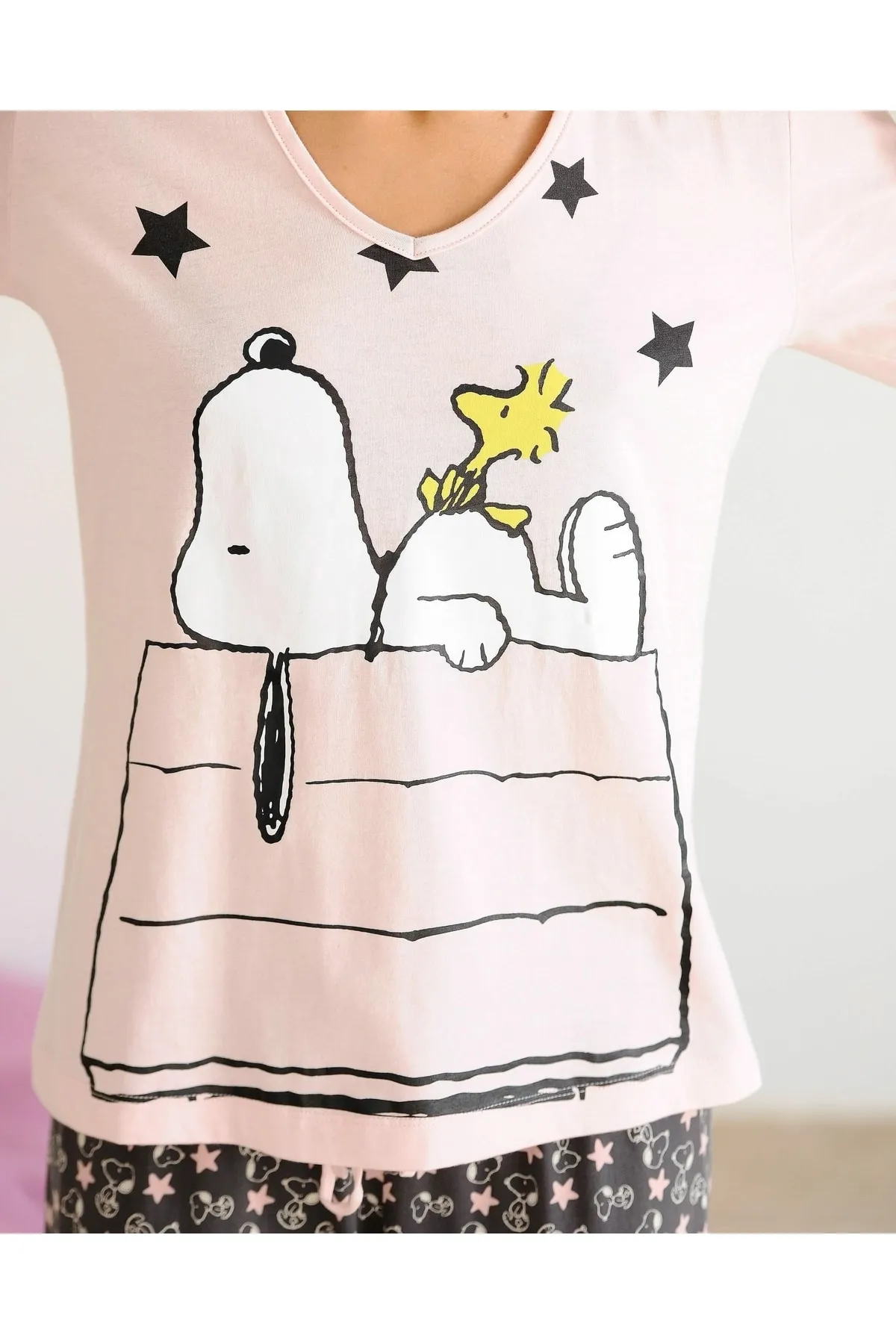 PEANUTS  Pyjama set - Rosa - Unifarben