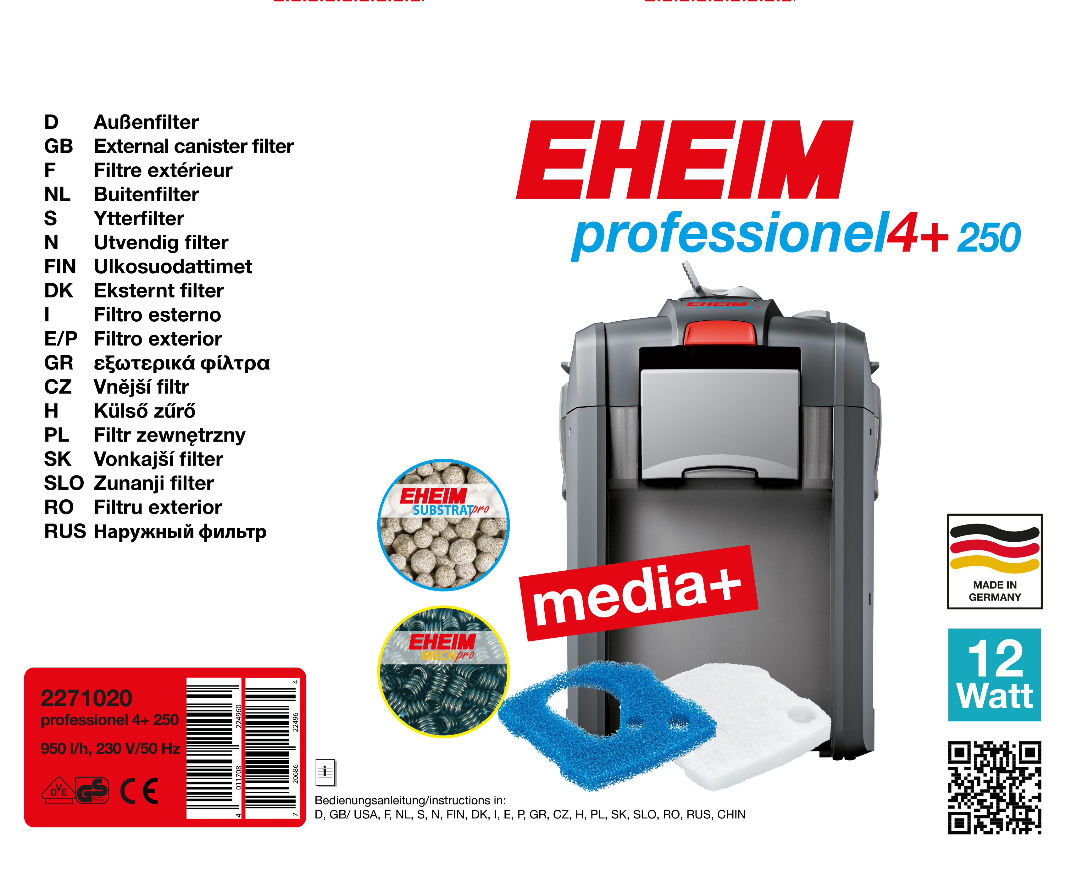 EHEIM Filter EHEIM professionel 4+ 250