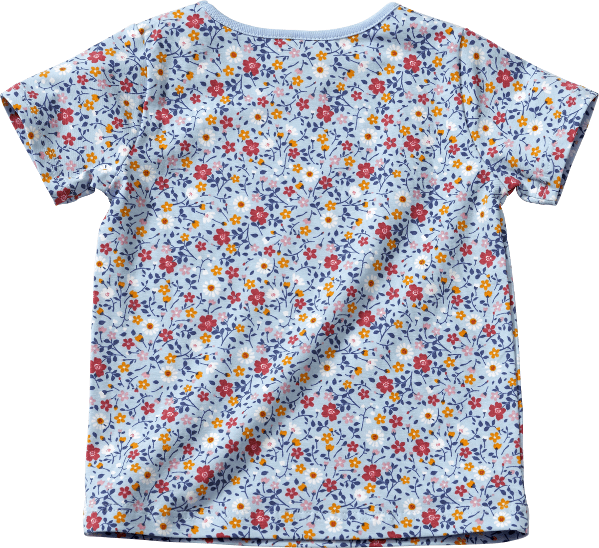 T-Shirt Pro Climate mit Blumen-Muster, blau, Gr. 104, 1 St