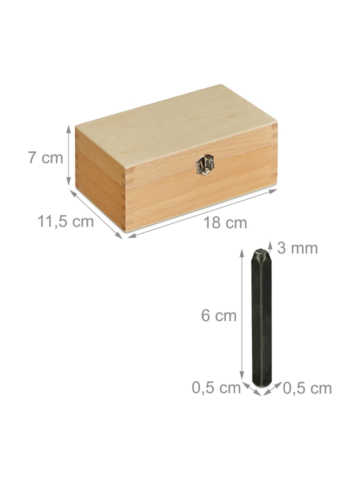 relaxdays 36-tlg. Schlagbuchstaben-Set in Schwarz günstig kaufen onesize