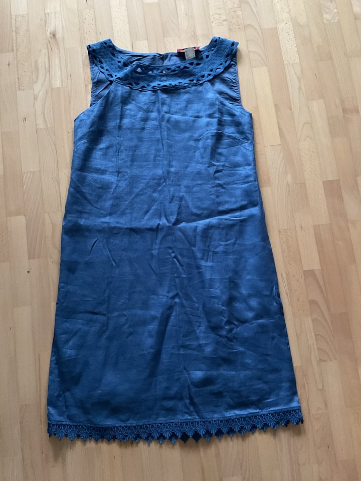 Heine Leinen-Kleid in Blau günstig kaufen 36