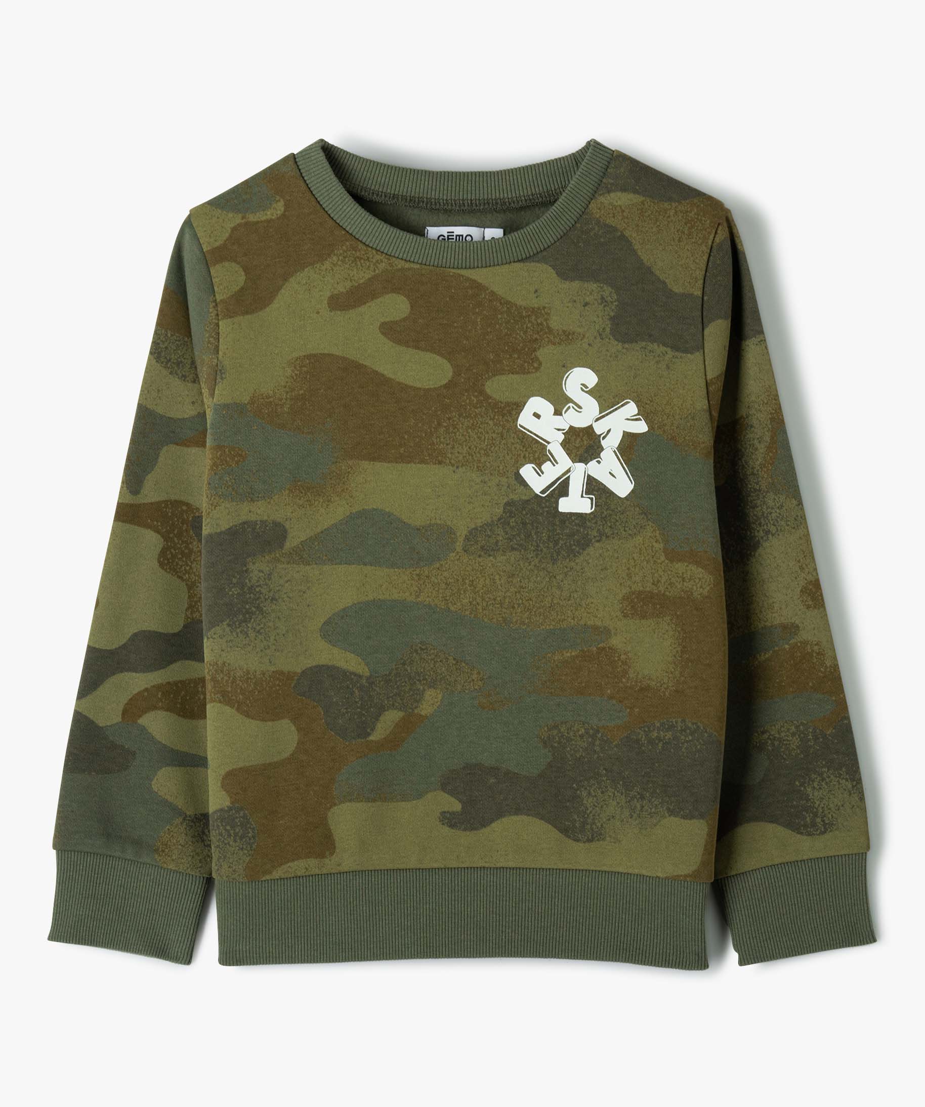 Sweat Garçon en molleton doux à motif imprime | GEMO