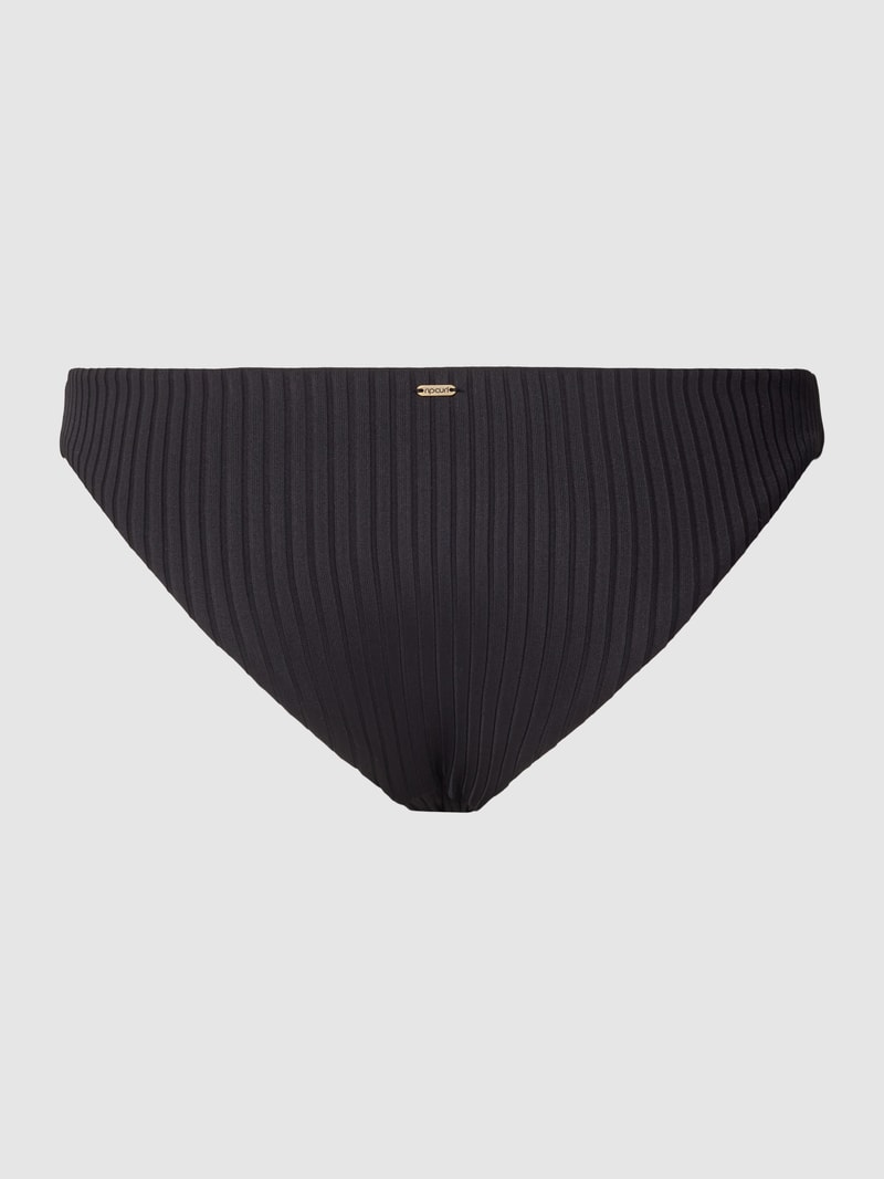 Bikini-Slip mit Strukturmuster in schwarz