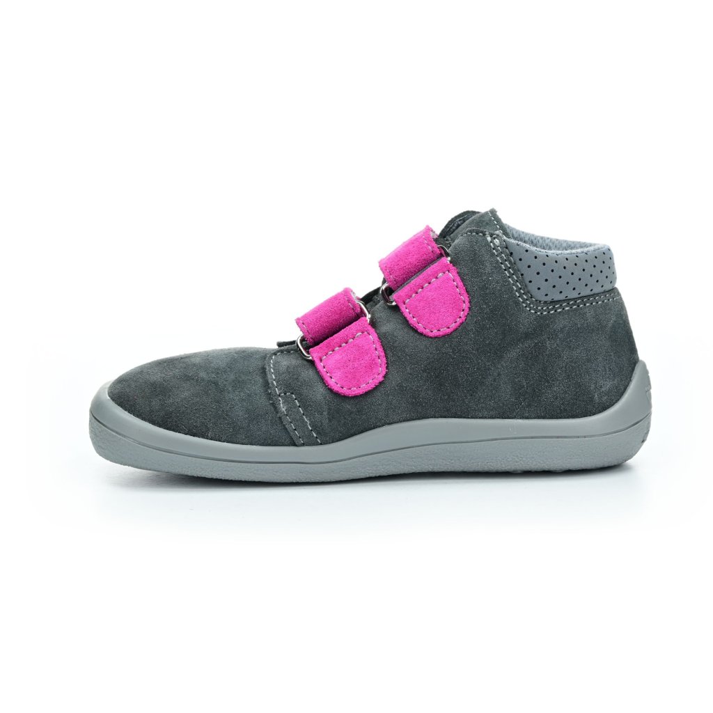 Beda Isabel mit Membran und Hinterkappe (BF 0001/W/M/2/OP) dunkelgraue Barfuß-Stiefeletten