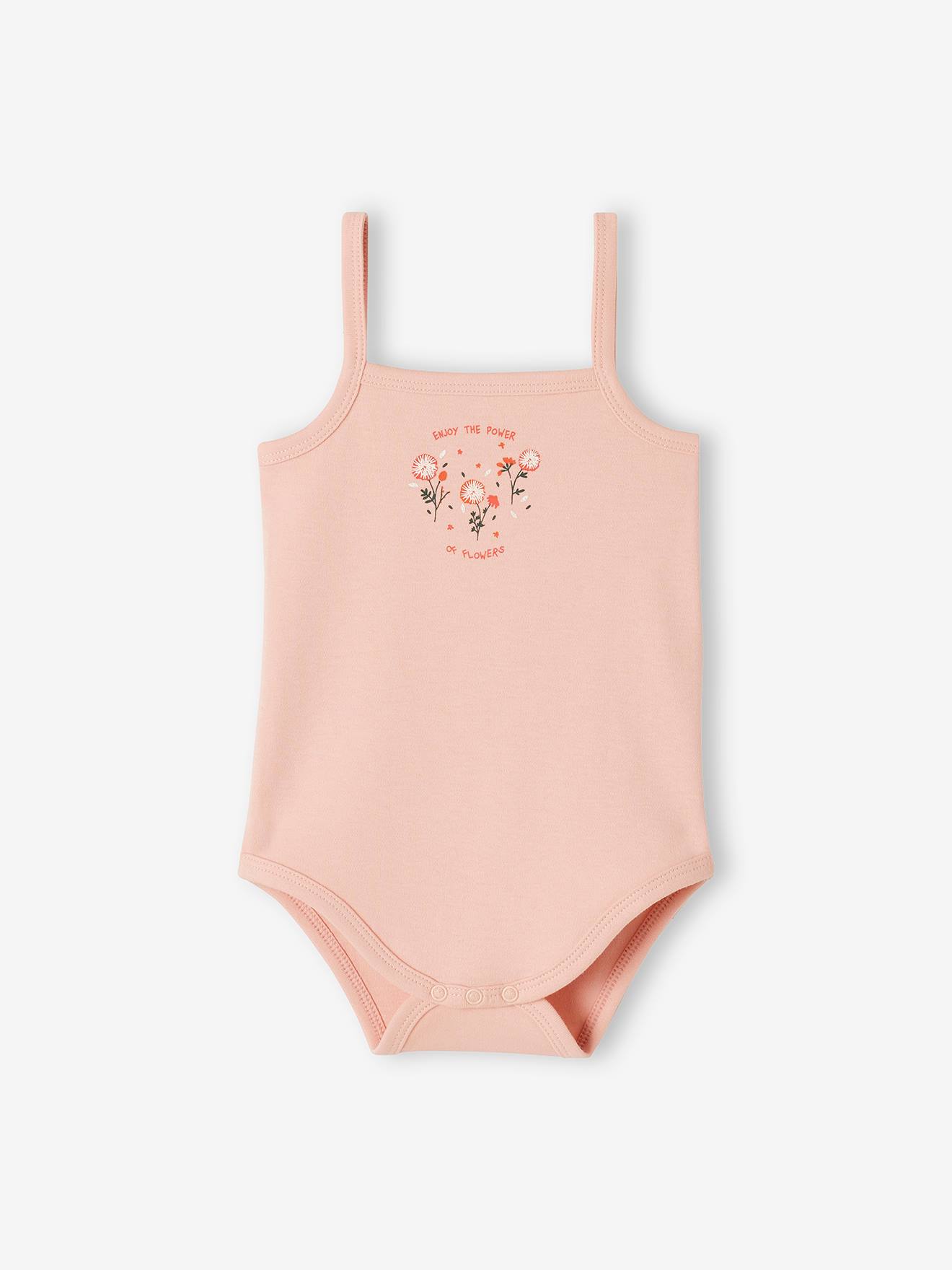 Vertbaudet 3er-Pack Baby Trägerbodys mit Hasen Oeko-Tex - pack rosa/weiß