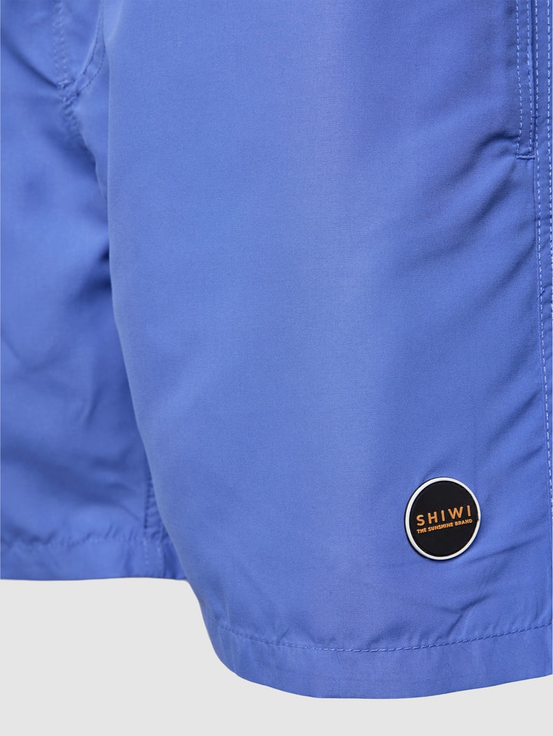 Badehose mit Label-Detail in lila
