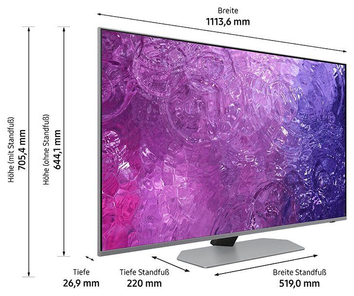 Samsung GQ50QN90CAT LED-Fernseher (125 cm/50 Zoll, Smart-TV, Neo Quantum HDR, Neural Quantum Prozessor 4K, Gaming Hub)