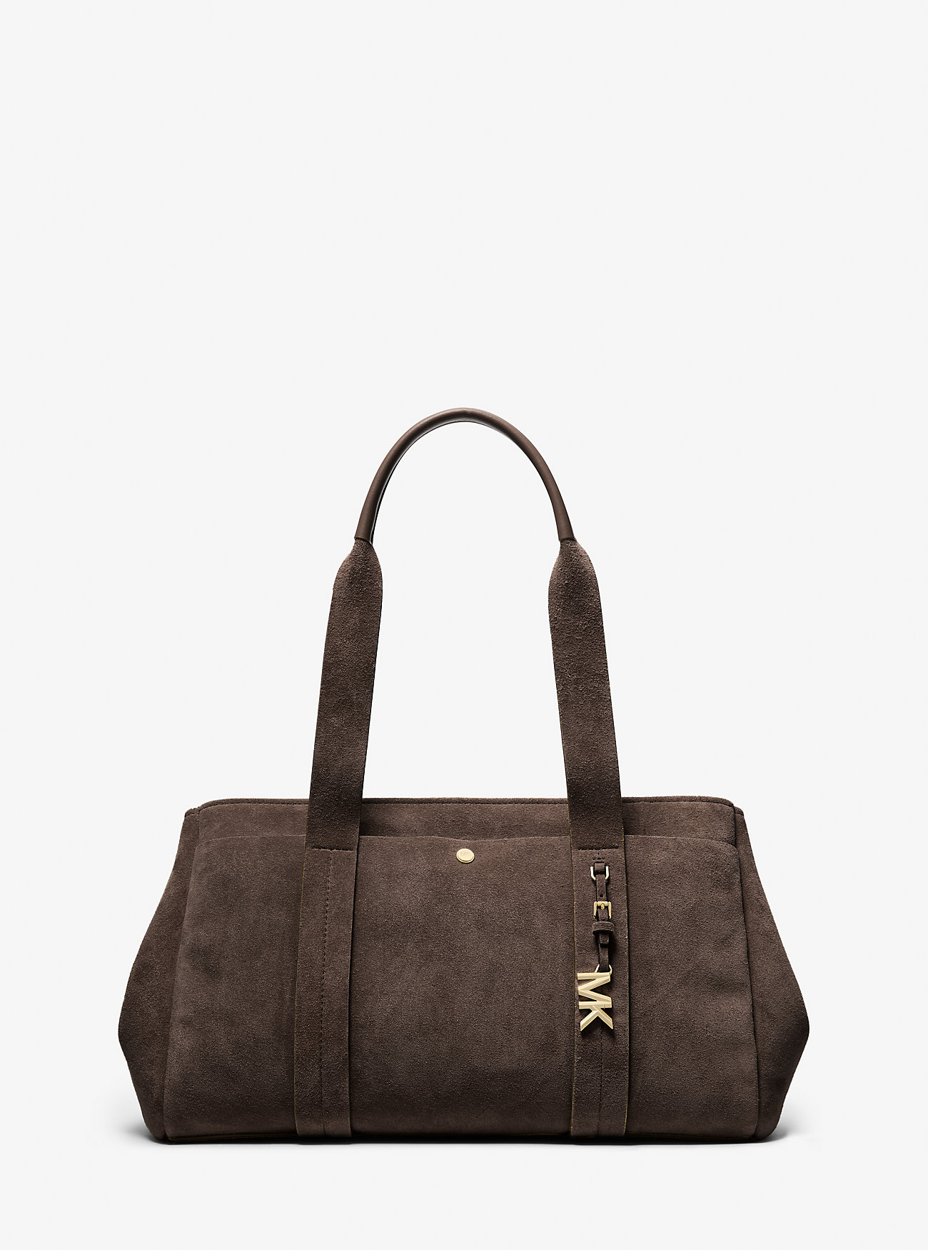 Romee Large Suede Tote Bag - CHOCOLATE
