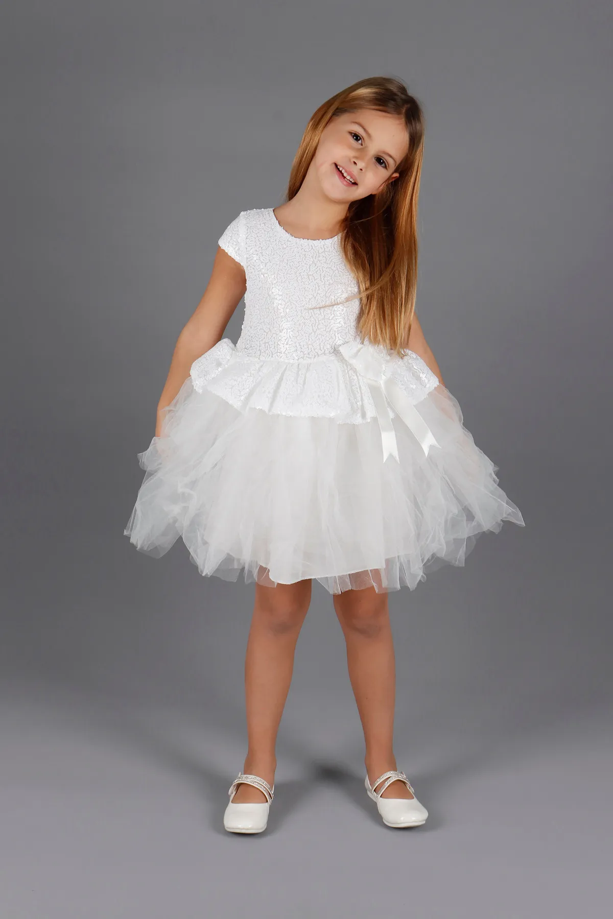 AHENGİM  Trendiges Abendkleid mit Pailletten für Mädchen Ak2207