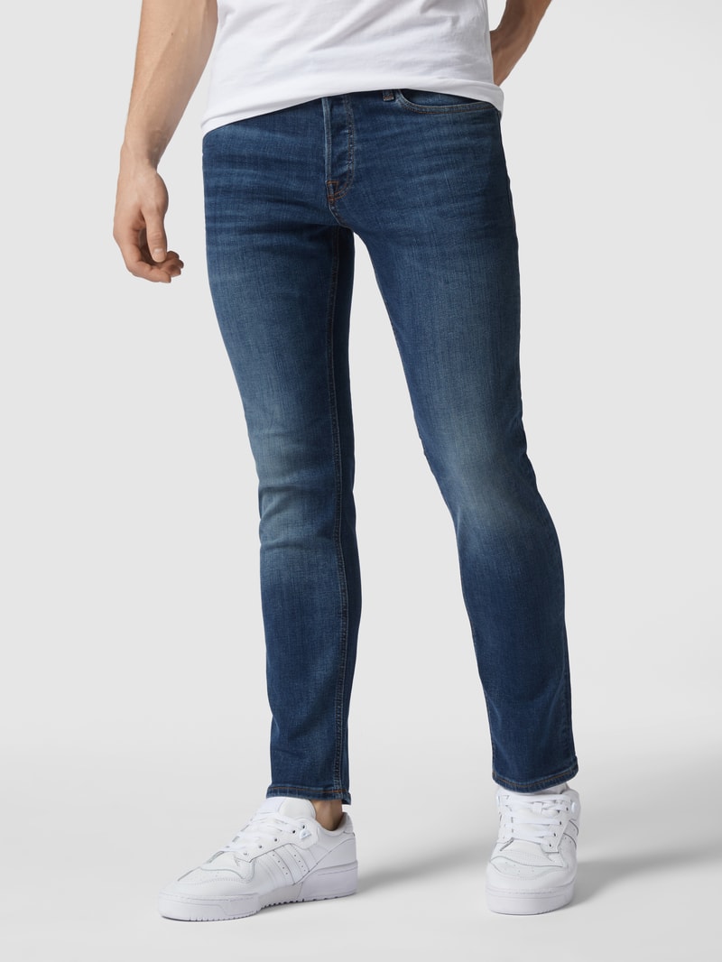 Stone Washed Slim Fit Jeans in jeans