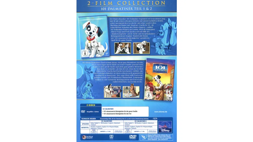 101 Dalmatiner - Doppelpack ( Classics + 2. Teil)  [2 DVDs]