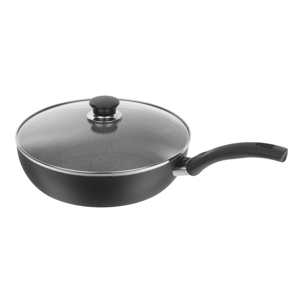Schmorpfanne mit Glasdeckel 28 cm, Aluminium