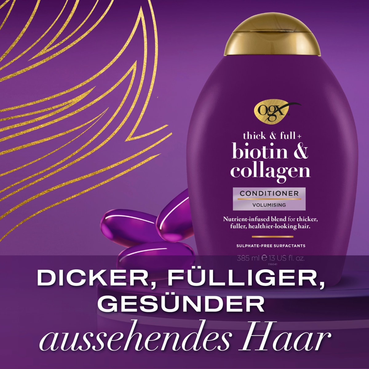 Conditioner Thick & Full, Biotin & Collagen, 385 ml