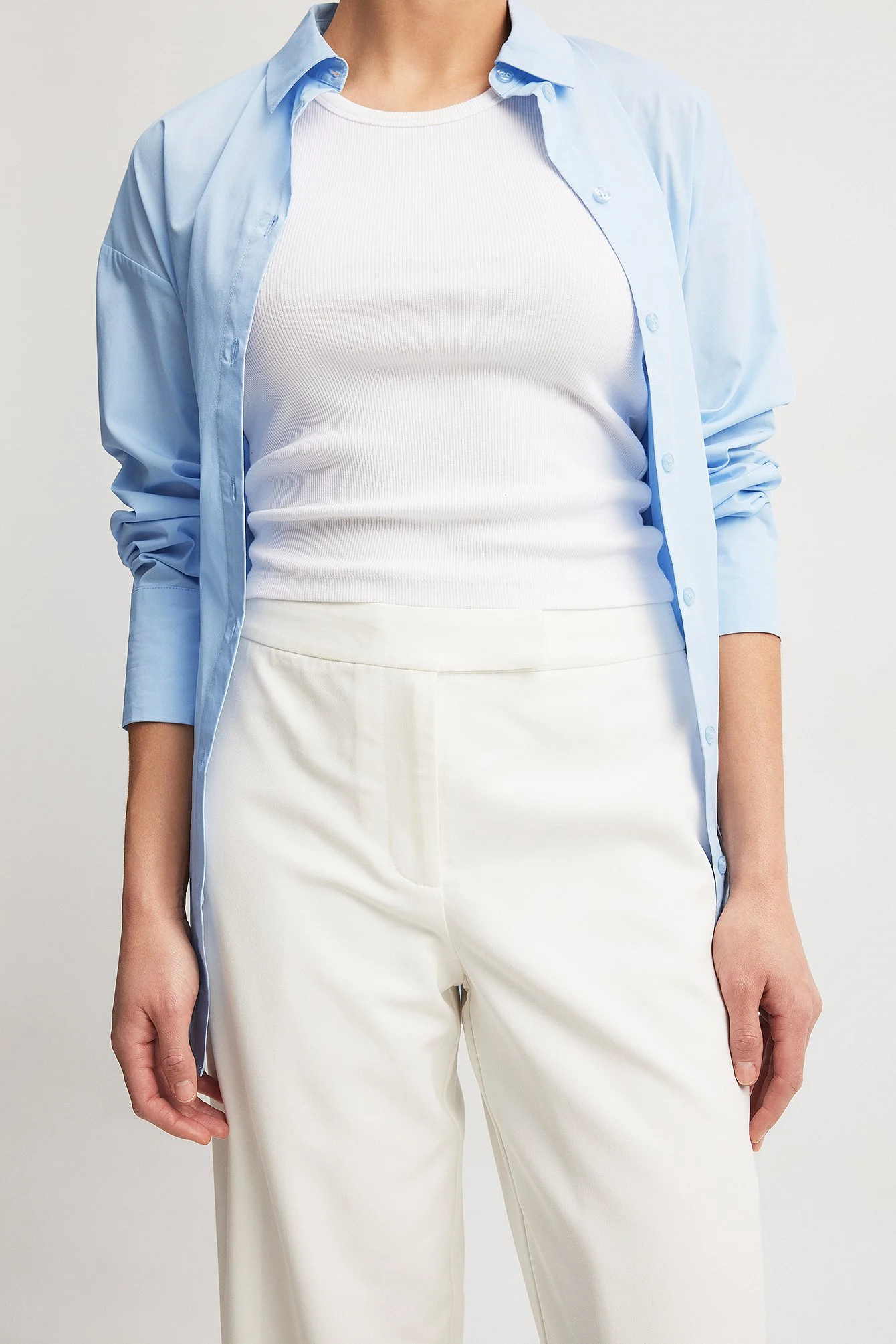 Gerade Anzughose mit niedriger Taille