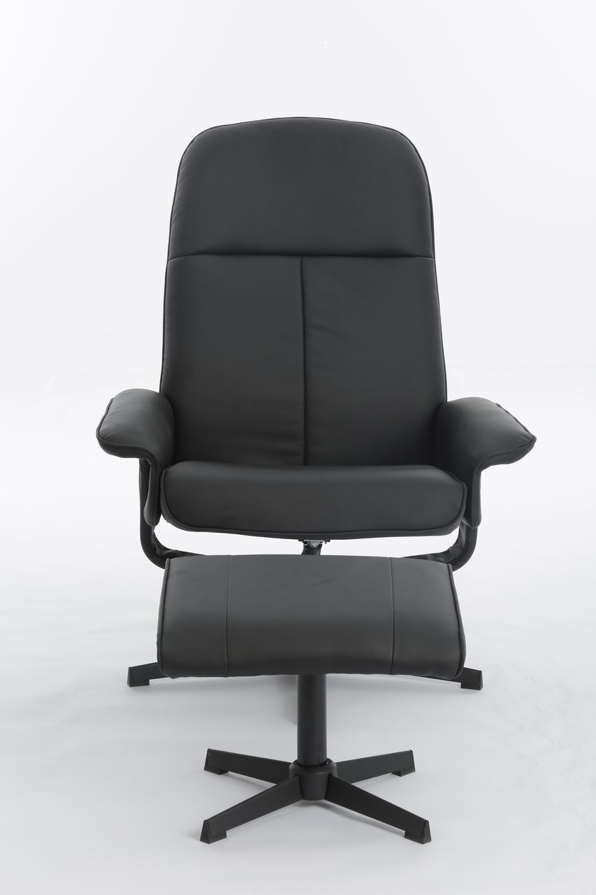 Happy Home Happy Home Relaxsessel mit Hocker HWP58-SCH schwarz