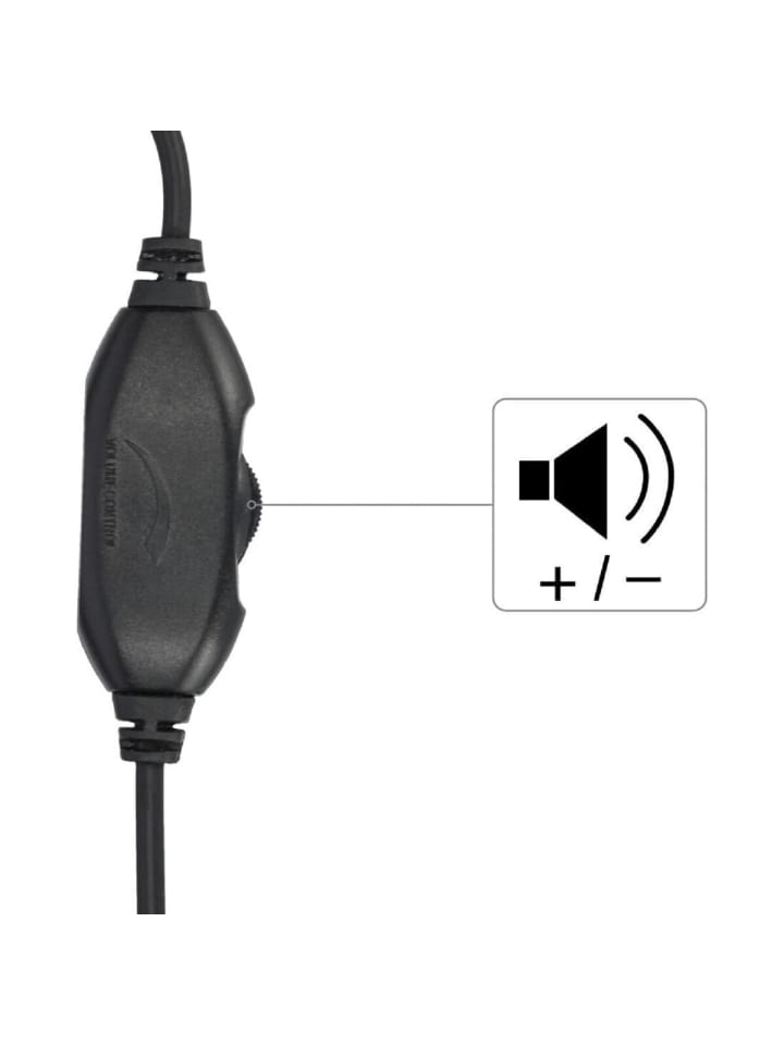 Hama PC Headset Ultraleichtes On-Ear-Headset Mikrofon & Lautstärkeregler in Schwarz günstig kaufen onesize