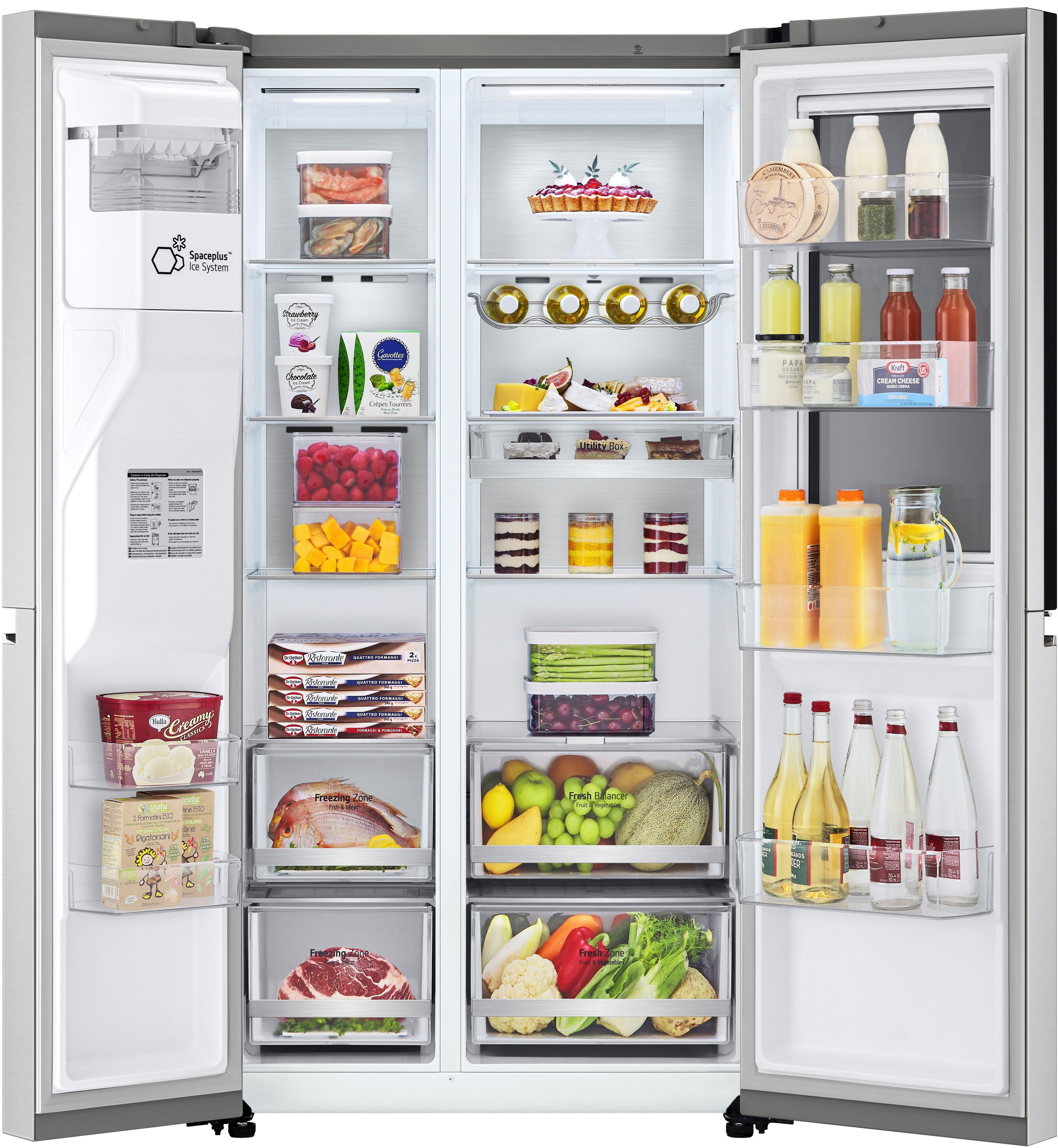 LG Side-by-Side GSXV90BSAE, 179 cm hoch, 91,3 cm breit, InstaView™