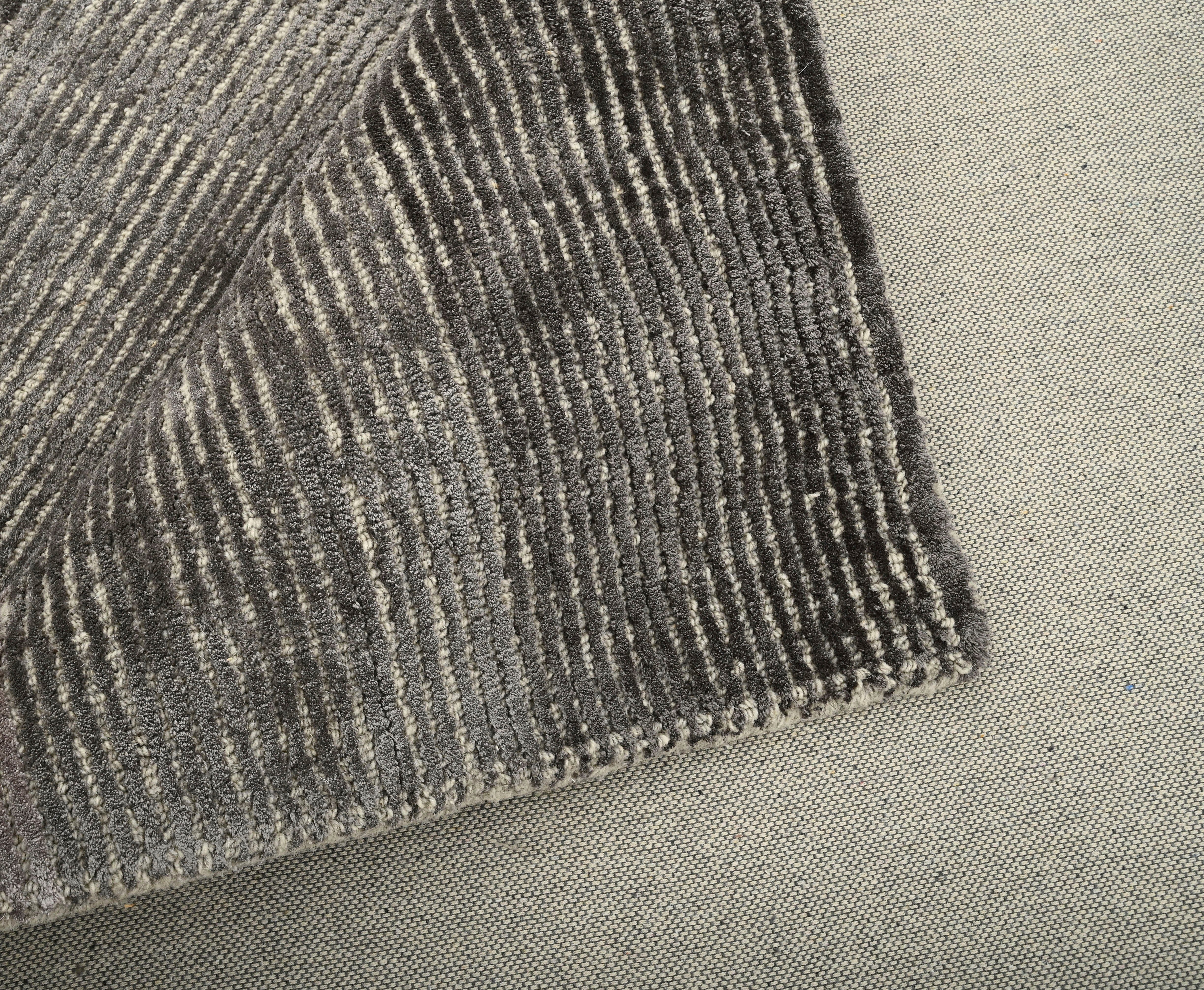 Teppich Nebraska, Timbers, rechteckig, Höhe: 13 mm, Design mit Streifen und Farbverlauf, mit dezentem Glanz, Viskose