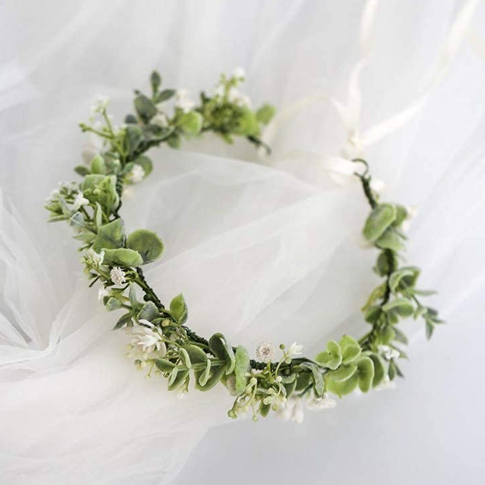 LENBEST Haarband Blumenkranz Haare Haar Haarband Künstliche Blumenkranz, 1-tlg., 1-tlg.