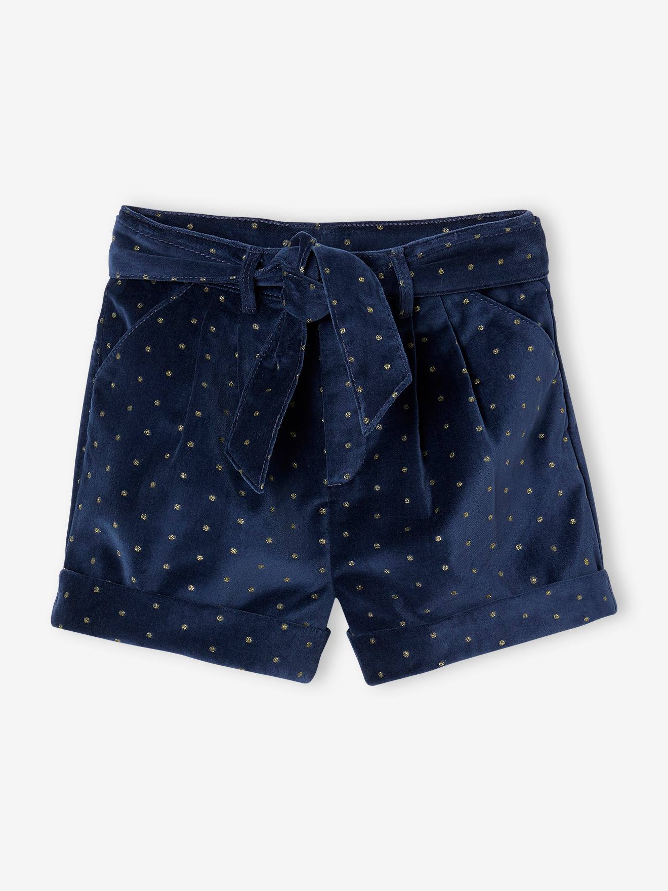 Vertbaudet Mädchen Shorts aus Samt - aubergine