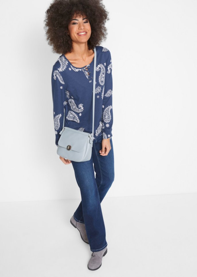 Shirt bedruckt, Langarm