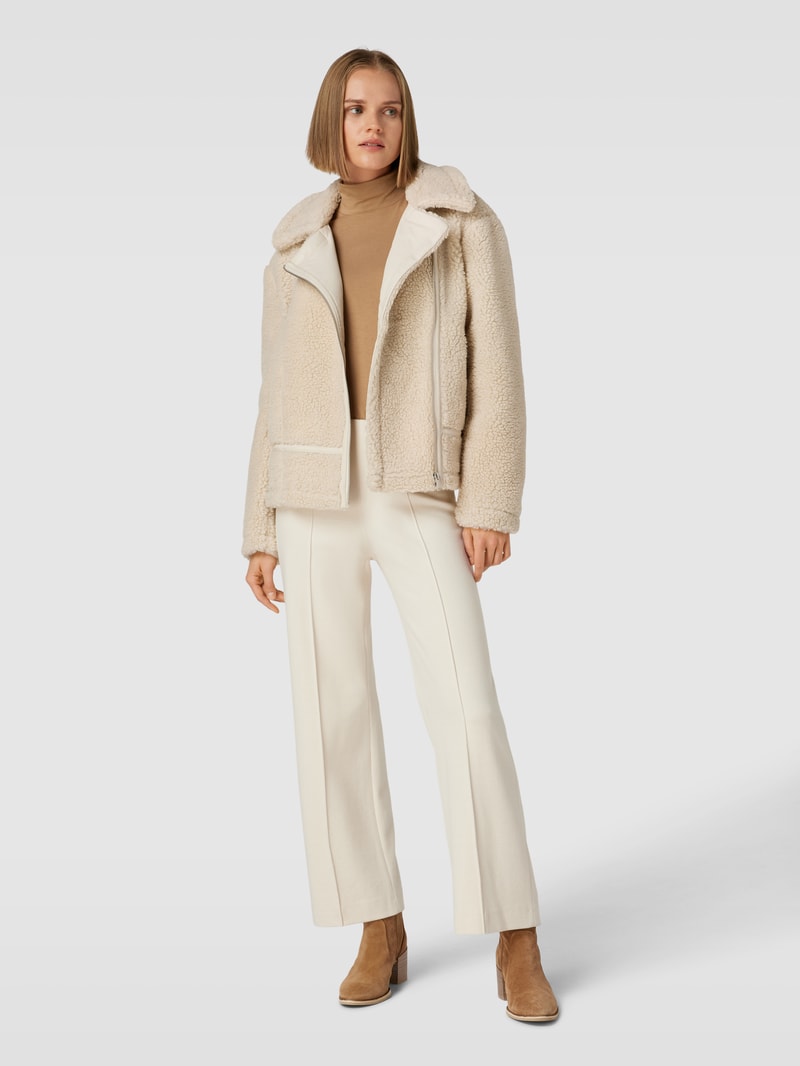 Jacke aus Teddyfell Modell 'NADIA' in offwhite