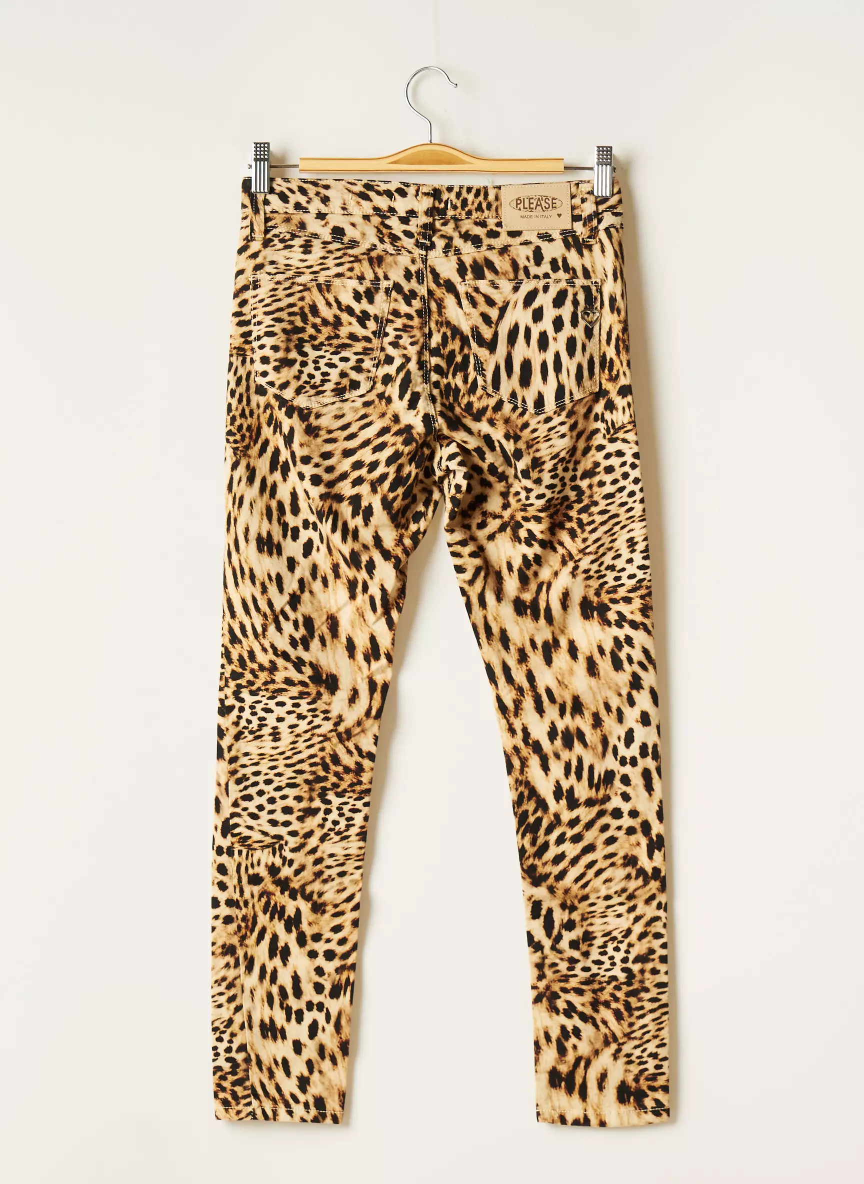 Please Pantalons Slim Femme couleur beige